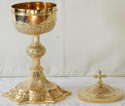 Irish sterling silver gilt Ciborium